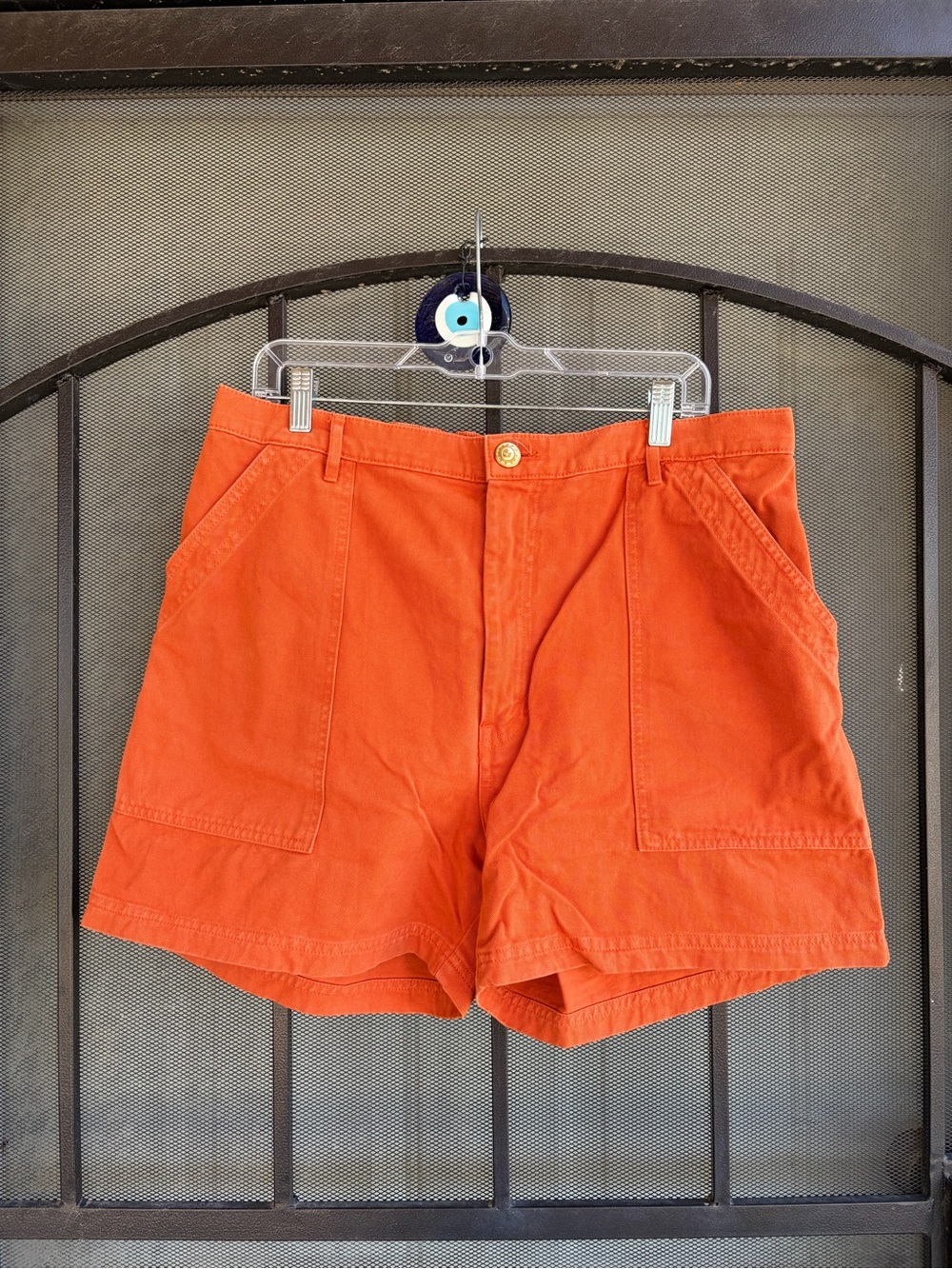 Big bud press work shorts in terracotta orange- XL